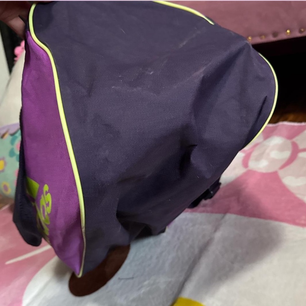 Adidas Purple and Neon Yellow Duffel Bag - Picture 3 of 5